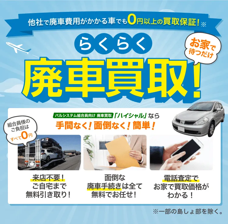 自宅からお電話一本でとっても簡単!